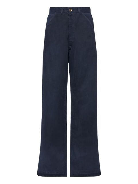Maison Margiela button-fastening corduroy trousers - Blue - zdjęcie produktu nr 1
