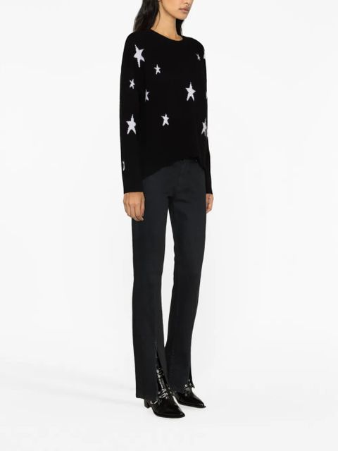 Zadig&Voltaire Markus star-print cashmere jumper - Black