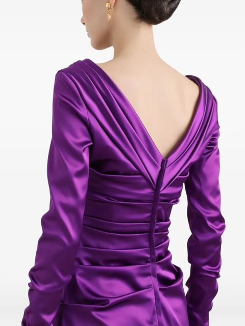 Dolce & Gabbana DNA draped midi dress - Purple