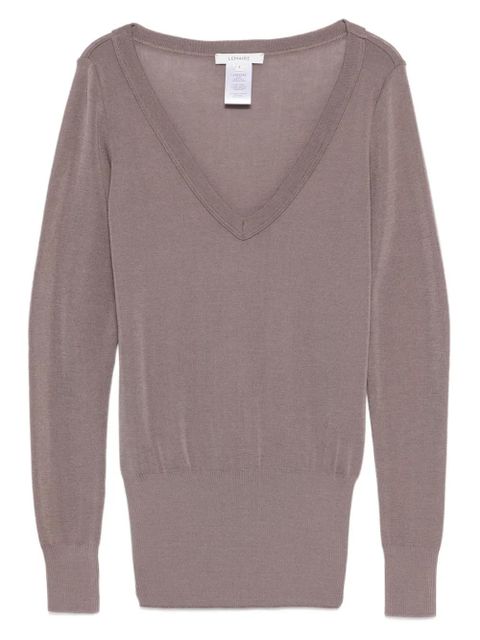 LEMAIRE long-sleeve V-neck sweater - Brown - zdjęcie produktu nr 1