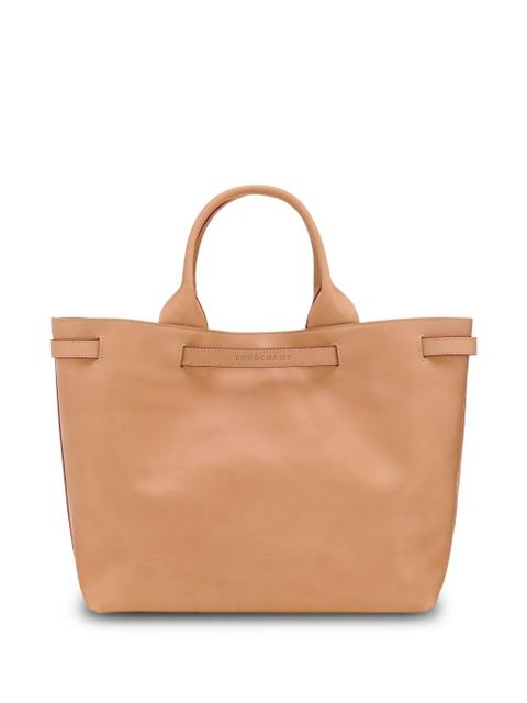 Longchamp Le Roseau L leather tote bag - Brown - zdjęcie produktu nr 2
