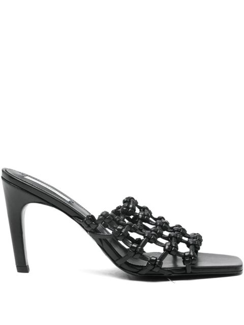 TOTEME 85mm knotted-leather sandals - Black - zdjęcie produktu nr 1