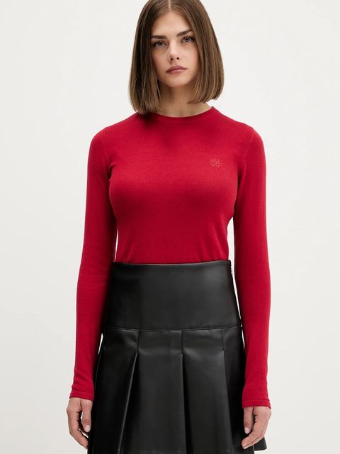 HUGO sweter bawełniany kolor czerwony lekki 50514296 - zdjęcie produktu nr 1