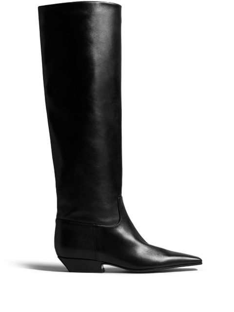 KHAITE The Marfa leather boots - Black - zdjęcie produktu nr 1