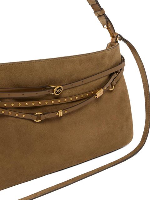 PINKO studded-strap shoulder bag - Brown