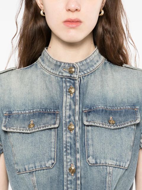 Alexander McQueen denim mini dress - Blue