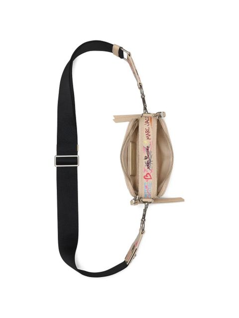 Marc Jacobs The Punk Scribble Snapshot leather crossbody bag - Neutrals