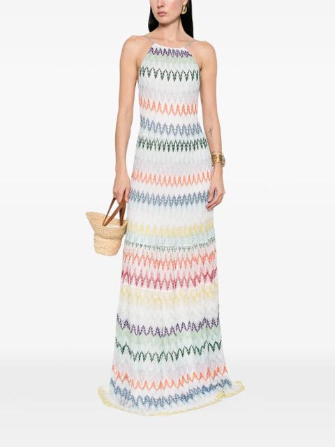 Missoni striped sleeveless maxi dress - White