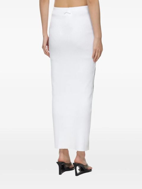 Jean Paul Gaultier floral-print midi skirt - White