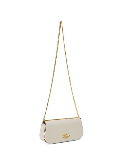 Lauren Ralph Lauren logo-plaque chain-link shoulder bag - Neutrals