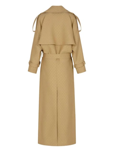 Gucci double-breasted trench coat - Brown