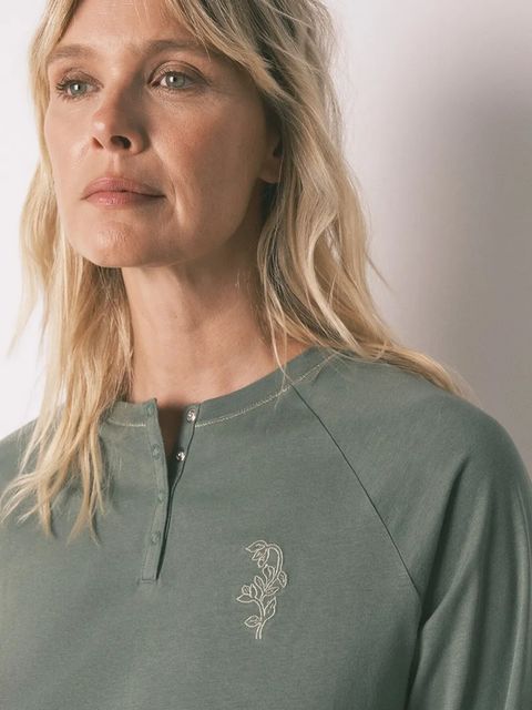 women'secret komplet piżamowy bawełniany damska kolor zielony bawełniana 3592466