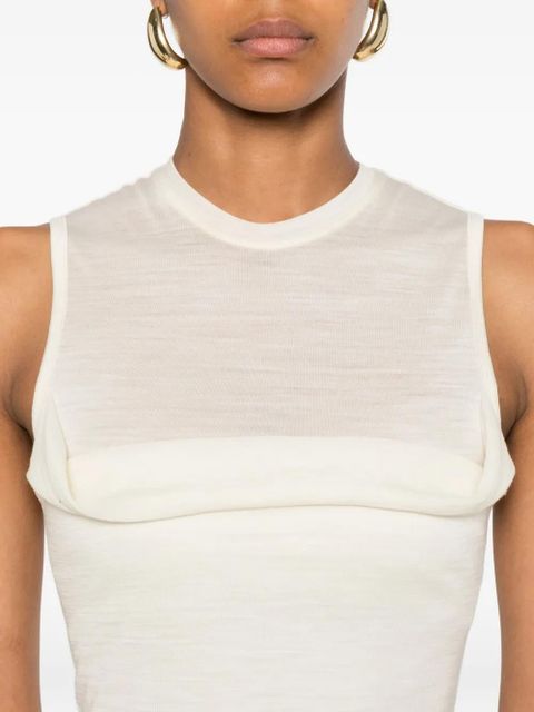 Nanushka cowl-neck sleeveless top - Neutrals