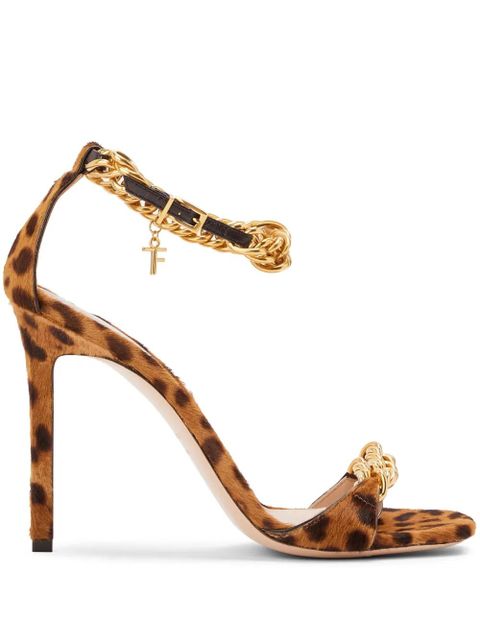 TOM FORD Zenith 105mm calf-hair sandals - Brown - zdjęcie produktu nr 1