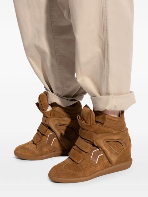 ISABEL MARANT Bekett touch-strap sneakers - Brown