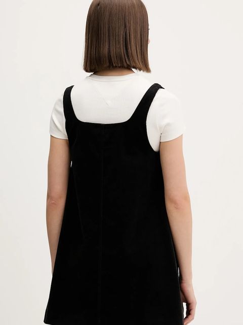 Tommy Jeans sukienka bawełniana kolor czarny mini rozkloszowana DW0DW22463 - zdjęcie produktu nr 2