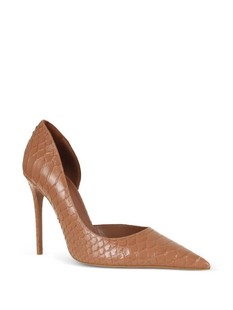Paris Texas pointed snake-effect pumps - Brown - zdjęcie produktu nr 2