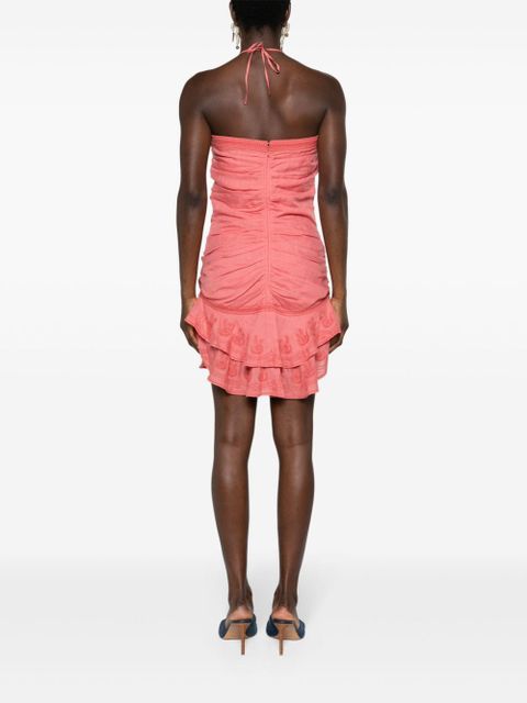 ISABEL MARANT Emanuela ruched minidress - Pink