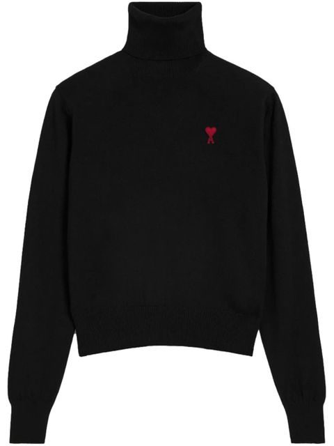AMI Paris Ami De Coeur wool jumper - Black - zdjęcie produktu nr 1