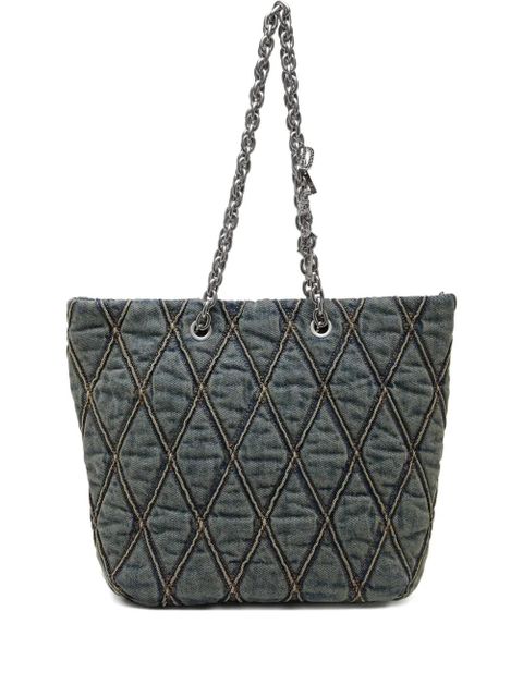 Diesel Charm-D quilted tote bag - Blue - zdjęcie produktu nr 1