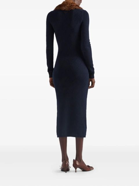 Prada crew-neck maxi dress - Blue