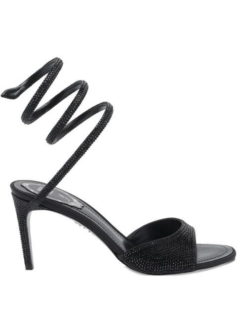 René Caovilla 100mm crystal-embellished heeled sandals - Black - zdjęcie produktu nr 1