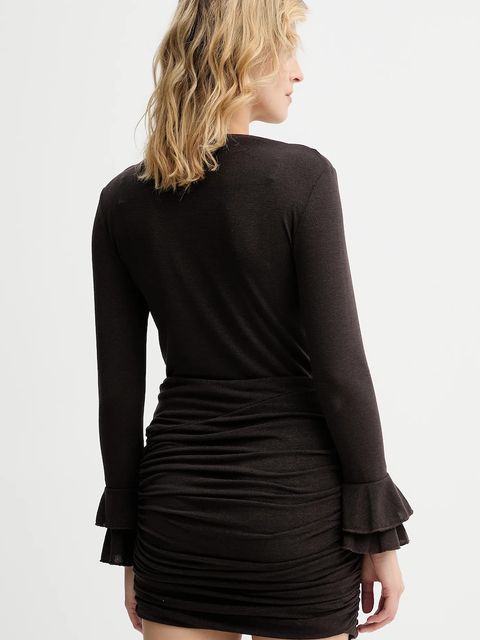 Answear.LAB sukienka kolor brązowy mini dopasowana - zdjęcie produktu nr 2