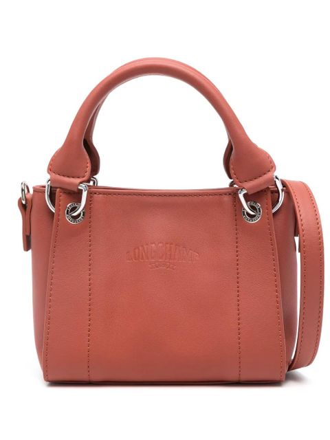 Longchamp mini 3D leather tote bag - Brown