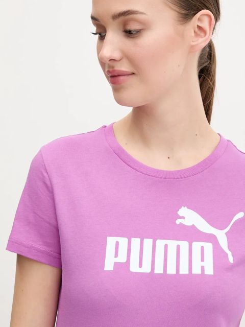 Puma t-shirt bawełniany damski kolor fioletowy 682371