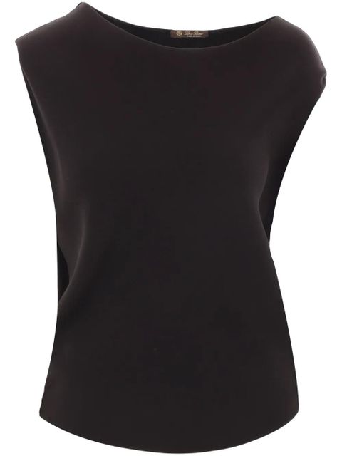 Loro Piana asymmetric T-shirt - Black - zdjęcie produktu nr 1