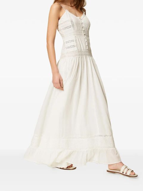 TWINSET lace buttoned maxi dress - White