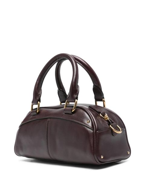Chloé mini leather multiple-charms tote bag - Purple