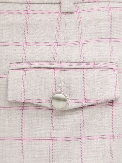 Morgan szorty damskie kolor szary wzorzyste high waist SHOLO.F