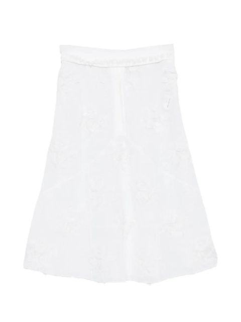 SHUSHU/TONG threadwork knit skirt - White - zdjęcie produktu nr 1