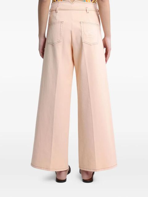 ETRO belted cropped trousers - Pink