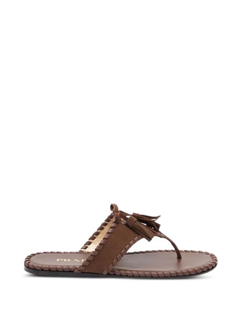 Prada tassel-detail woven sandals - Brown - zdjęcie produktu nr 1