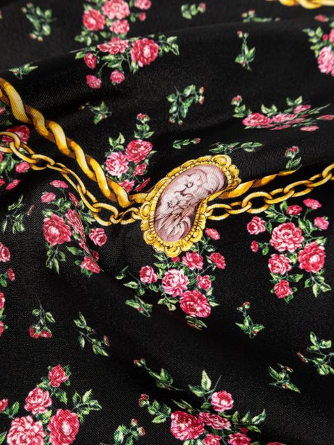 Dolce & Gabbana floral scarf - Black