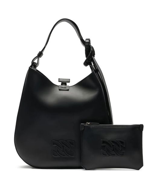 Casadei Vandome knotted leather shoulder bag - Black - zdjęcie produktu nr 1