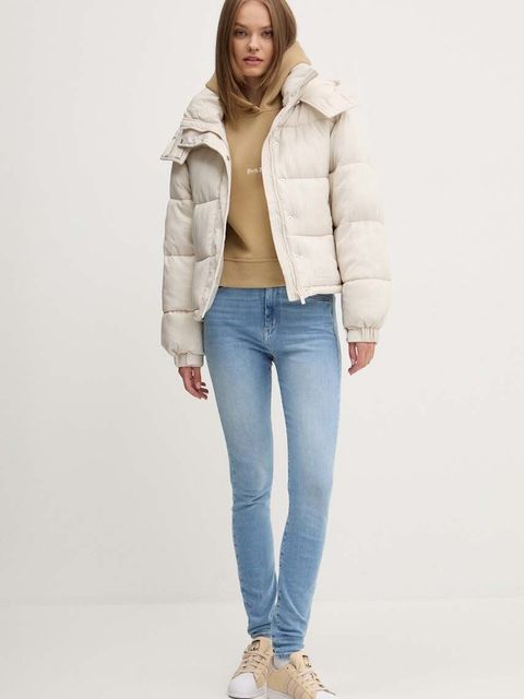 Sixth June bluza damska kolor beżowy z kapturem z aplikacją