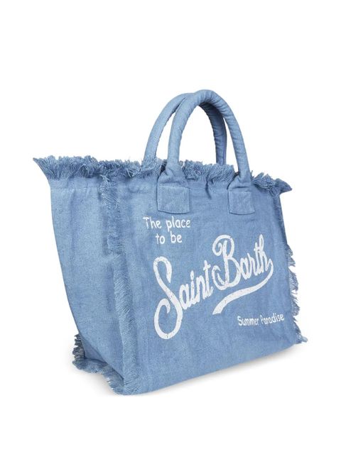 MC2 Saint Barth Vanity frayed-edge tote bag - Blue
