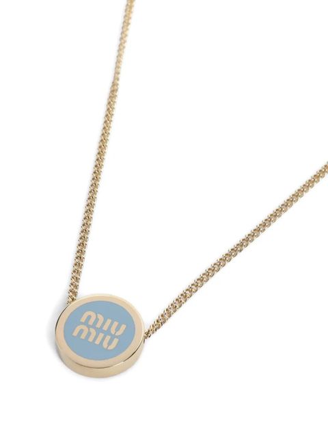 Miu Miu logo-detail necklace - Gold - zdjęcie produktu nr 2