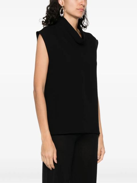 TOTEME high-neck blouse - Black