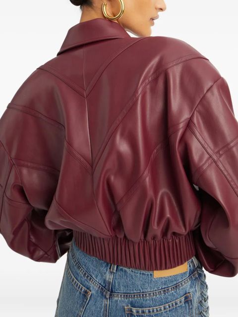 ROTATE BIRGER CHRISTENSEN quilted panel bomber jacket - Red