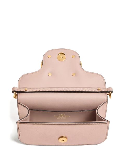 Valentino Garavani small Locò jewel-logo leather shoulder bag - Pink