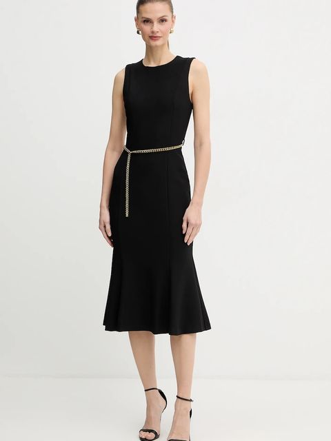 Marciano by Guess sukienka LIA kolor czarny midi rozkloszowana 5BGK20 6302A - zdjęcie produktu nr 1