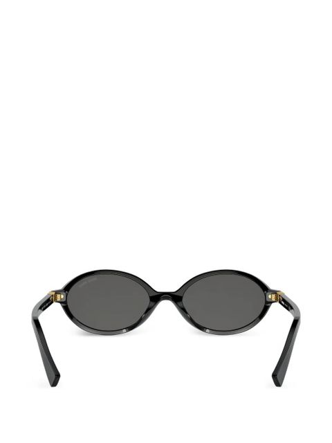 Miu Miu Eyewear logo-lettering sunglasses - Black