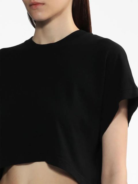 AGOLDE cropped cotton T-shirt - Black