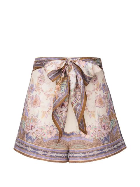 ZIMMERMANN Luna paisley-print shorts - Neutrals - zdjęcie produktu nr 1
