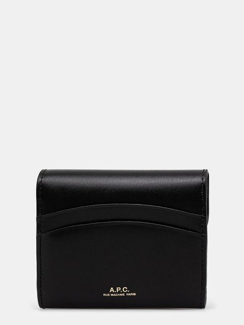 A.P.C. portfel skórzany Compact Grace damski kolor czarny PXBMW.F63603 - zdjęcie produktu nr 2