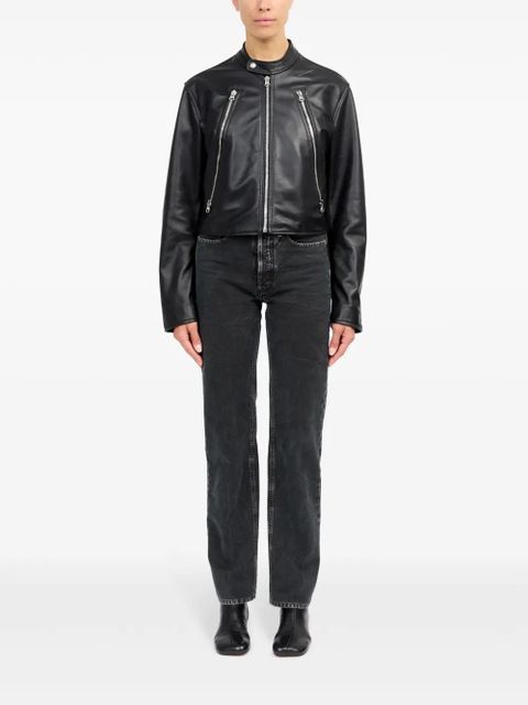 MM6 Maison Margiela leather jacket - Black - zdjęcie produktu nr 2